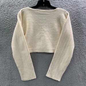 DION LEE Sweater Womens Size 6 / UK 10 Crop Top Creme White*